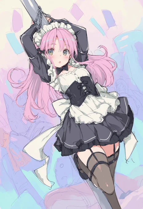 あの、ご主人様…これだと私、何のお手伝いも出来ませんけど? SFW illustration
