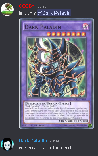 gobbyvlr's tweet photo. playing vs Blue Eyes White Dragon soon. According to @consz9 we gotta use the Dark Paladin? Im not a nerd so I dont get wtf this means but lets get it!

game begins at 1am🇦🇺, 9pm🇻🇳 and 3pm🇩🇰 for @Rawn3nVAL @eNJoyVLR😎 https://t.co/lqEu4oEeGS