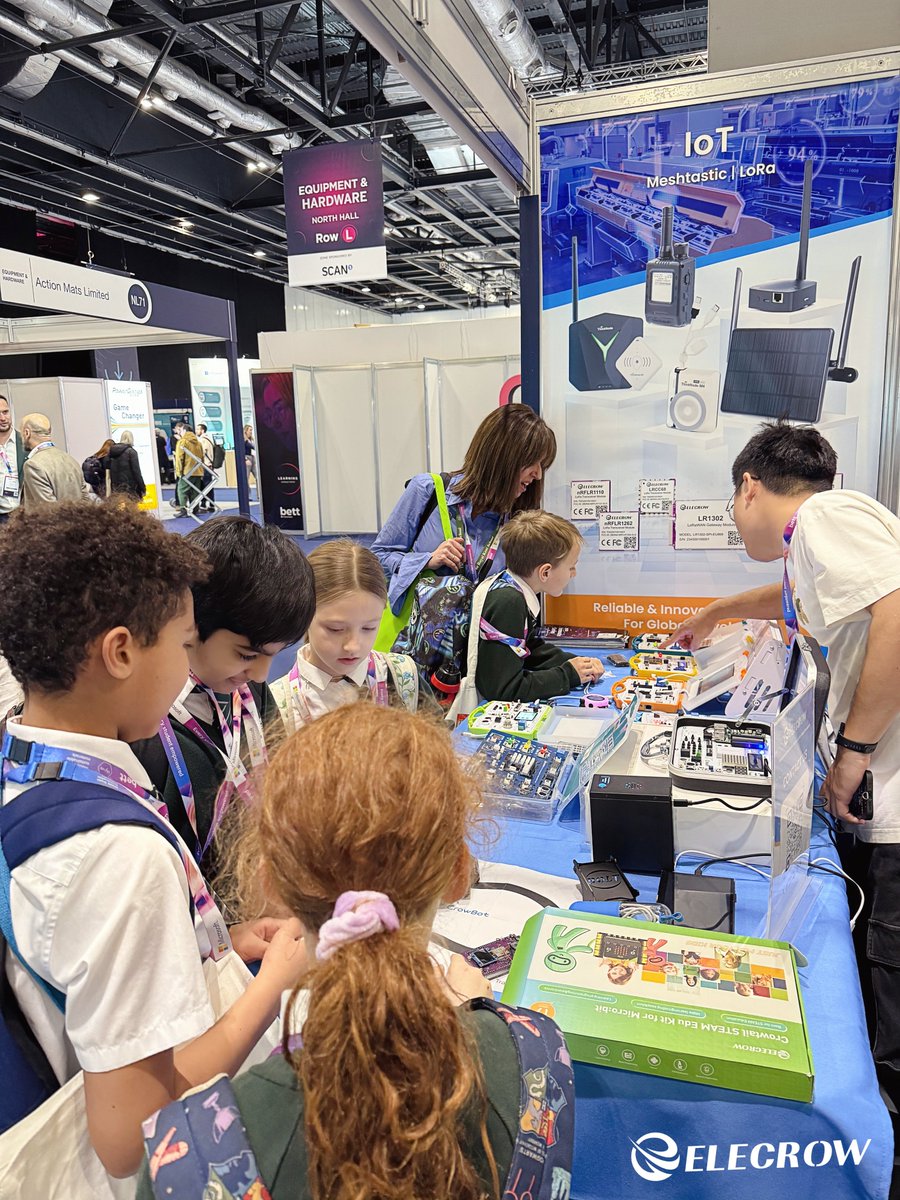 📢 Just wrapped up an incredible time at <a href="/Bett_show/">Bett Global</a> 2026 UK! We #Elecrow showcased our latest innovations like the Jetson Orin Nano AI Kit and CrowPi 3 to educators worldwide. The conversations were truly inspiring! Next stop: Embedded World 2026 in Nuremberg. Come see us at