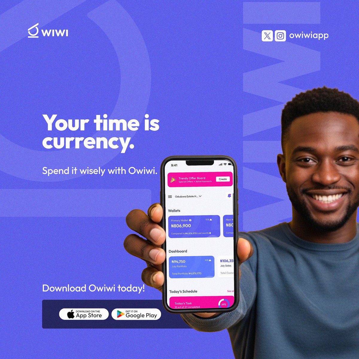 OwiwiApp's tweet photo. Time is money!!! Now imagine spending your money and time at the same time yet not getting the value of what you’re paying for 😢..Owiwi helps you spend wisely and get value of what you’re paying for #owiwiapp https://t.co/Pja9x4x7xC