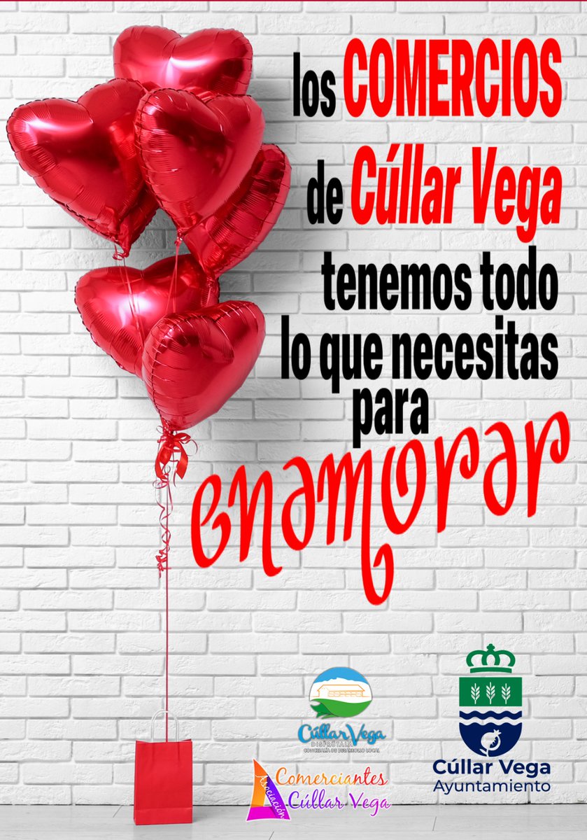 El comercio local de Cúllar Vega se vuelca con San Valentín bajo el lema "Tenemos todo lo que necesitas para enamorar" -  cullarvega.com/el-comercio-lo…