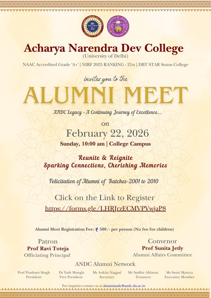 Acharya Narendra Dev College tweet media