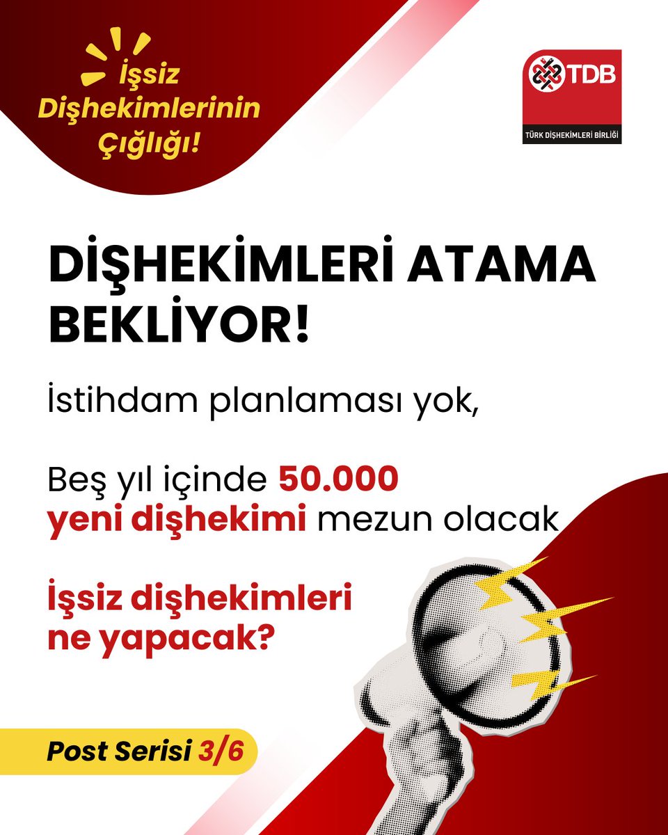DİŞHEKİMLERİ ATAMA BEKLİYOR!  <a href="/saglikbakanligi/">T.C. Sağlık Bakanlığı</a> <a href="/YuksekogretimK/">Yükseköğretim Kurulu (YÖK)</a> <a href="/drmemisoglu/">Prof. Dr. Kemal Memişoğlu</a> <a href="/erolozvar/">Erol Özvar</a> <a href="/tdb_ogrenci/">TDB ÖĞRENCİ KOLU</a>

#dişhekimleri #atama #atamabekleyendişhekimleri