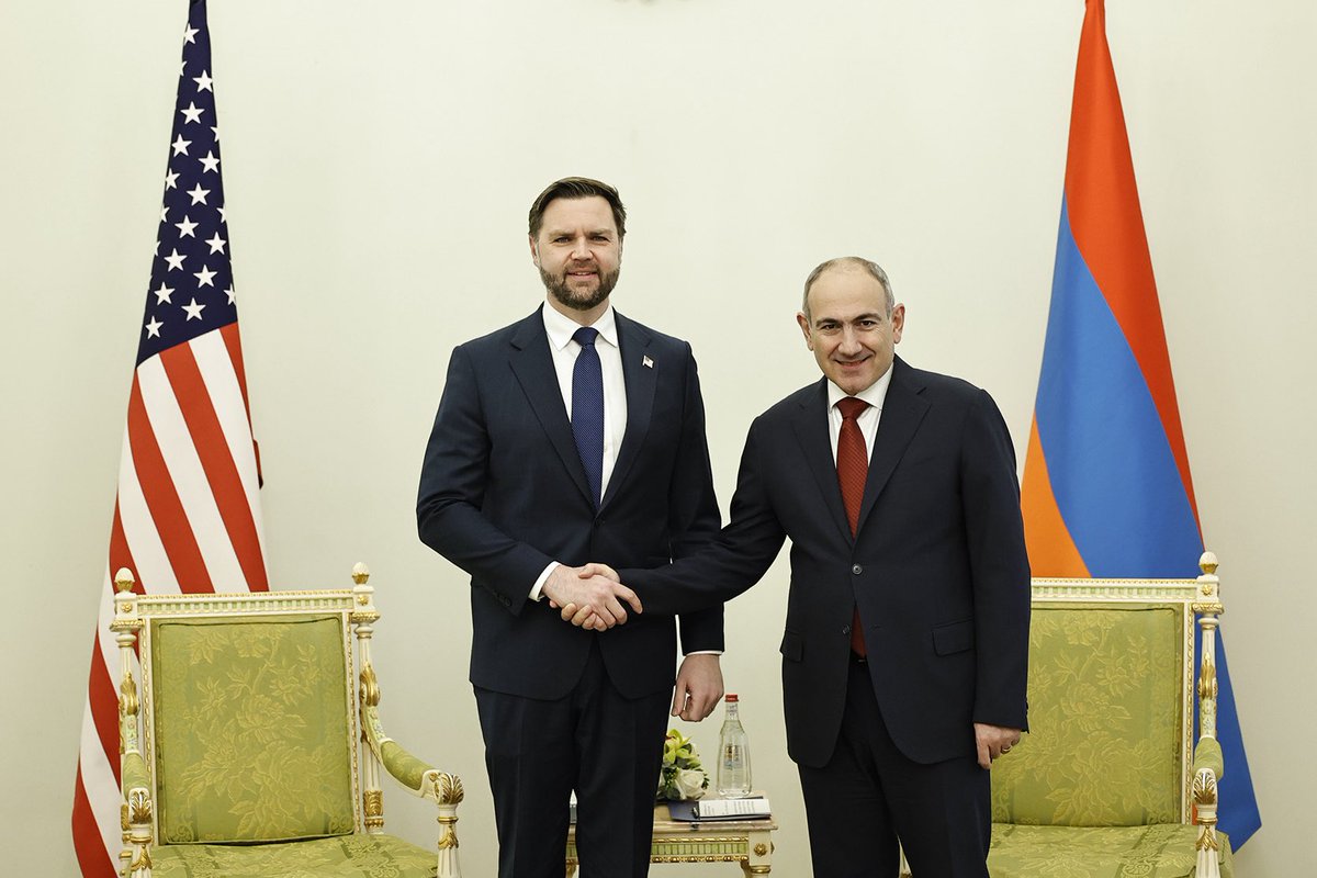 RT by @mikenov: Another significant milestone in 🇦🇲-🇺🇸 strategic partnership: @VP JD Vance’s historic visit & comprehensive discussions w/PM @NikolPashinyan, tangible initiatives & forward-looking, ambitious agenda. Continuous consolidation of peace is also at the heart of our partnership. pic.