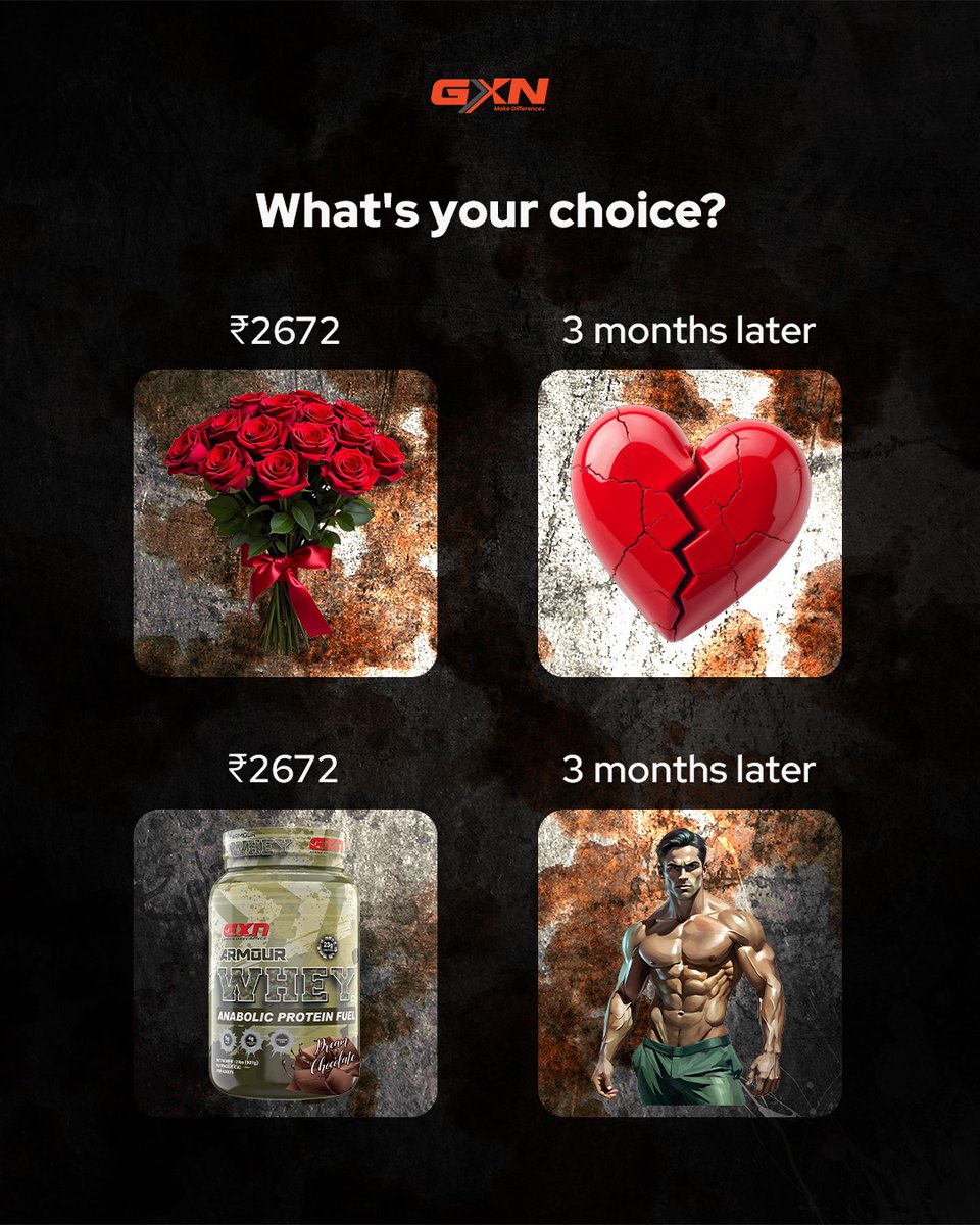 go_gxn's tweet image. One gives memories.
One gives muscles.
What will you choose?
#ValentineVsGains #SingleAndStrong #GymIsMyValentine
#SelfLoveEra