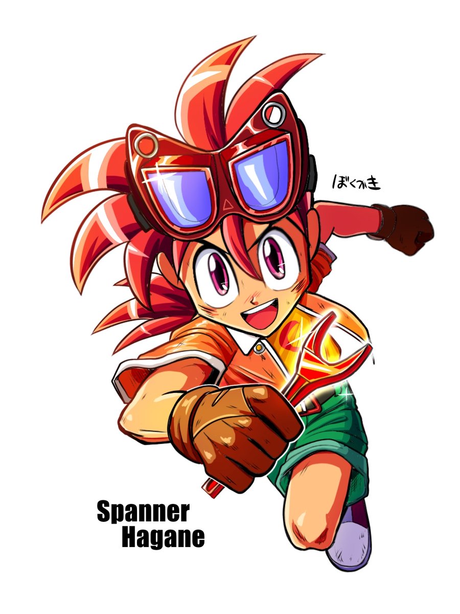 #オリキャラ #イラスト
鋼スパナ
コロコロ意識して描いたよ！