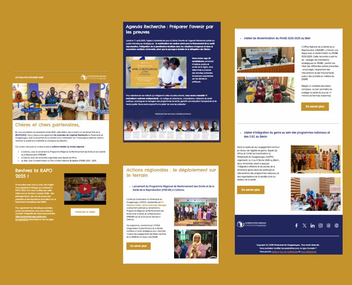 POuagaPF's tweet photo. La Newsletter du mois de février reviens sur les temps forts de la RAPO 2025, les avancées de l’Agenda Recherche, ainsi que sur plusieurs actions menées au niveau régional.
👉 À lire ici : https://t.co/gF2YVKTdZR
#newsletter #DSSR #PlanificationFamiliale #SantéReproductive #PANB https://t.co/CaamDokOjD