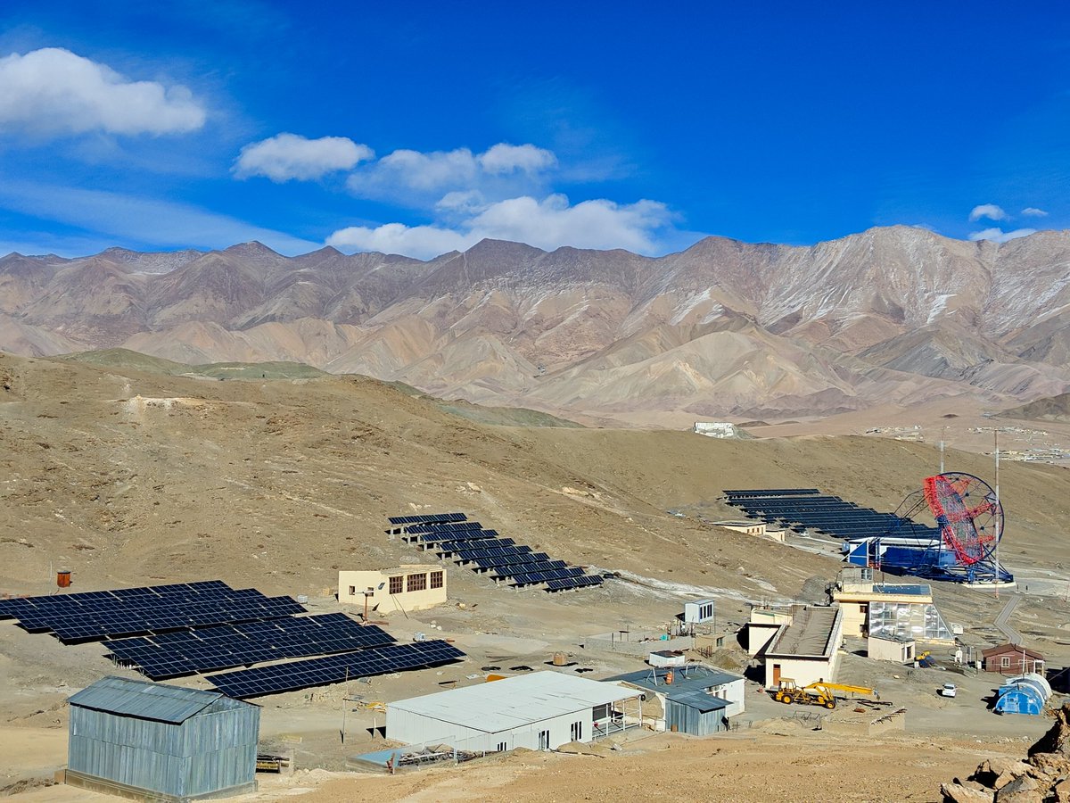 jullayindia's tweet photo. High in the cold, remote desert of Hanle, the Indian Astronomical Observatory quietly runs entirely on solar power.
This silent effort meaningfully contributes to the mission of #CarbonNeutralLadakh. https://t.co/K6CTM7LIWs