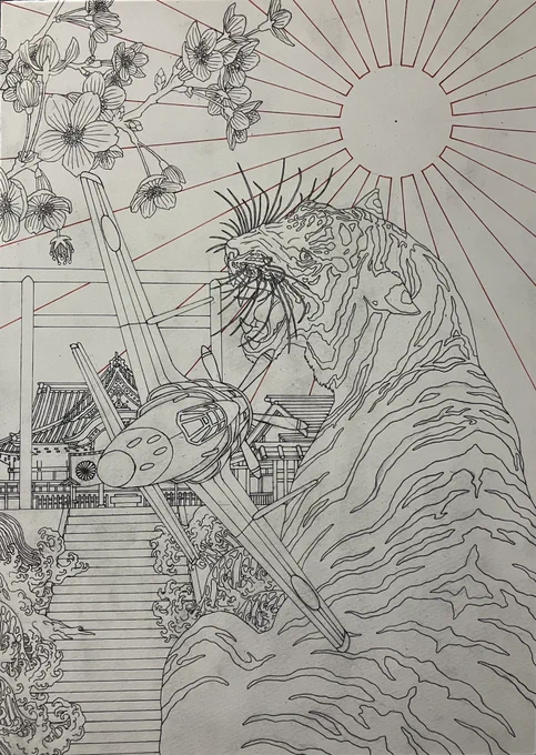 ペン画完成しました🇯🇵

植物長らく描かなかったなー🤔 