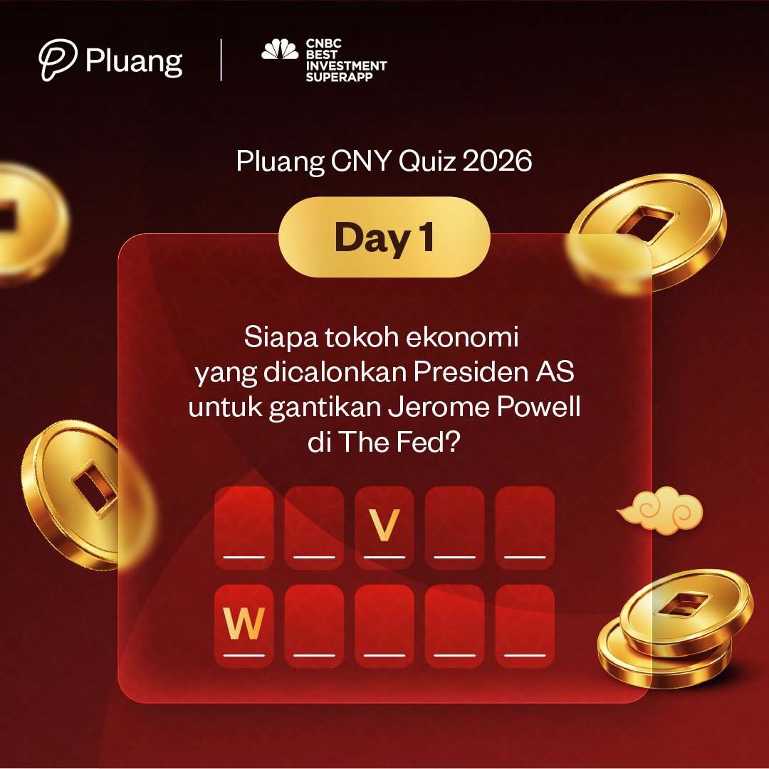 🔥Giveaway Day 1🔥

Calon pengganti Jerome Powell ini digadang-gadang sempat bikin harga BTC ngedrop! Ada yang bisa tebak? 👇
