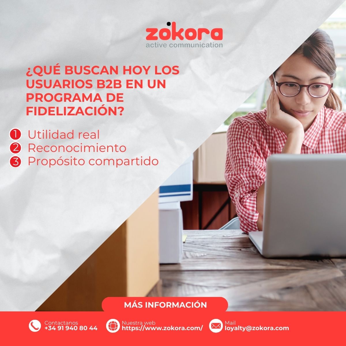 🤝¿Qué buscan hoy los usuarios B2B en un programa de fidelización?

✅Utilidad real.
🌟Reconocimiento.
🌍Propósito compartido.

👉 Descubre más: zokora.com/2026/02/10/que… 

#Zókora #FidelizaciónB2B #Loyalty #ProgramasDeFidelización #CustomerExperience #ExperienciaDeCliente #B2B