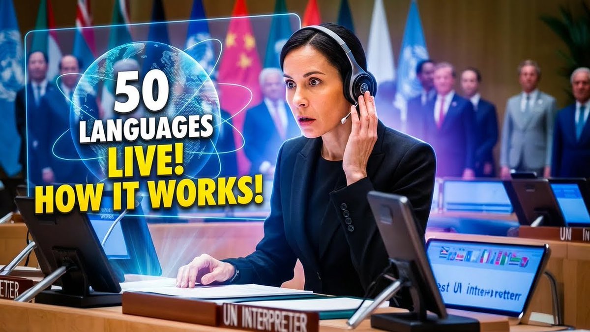 modlingua's tweet photo. In this video, I break down how UN interpreters do simultaneous interpretation—the skills, mindset, and training that keep global diplomacy running. This is your roadmap.#RealTimeTranslationon #SimultaneousInterpretation #UNInterpreters #modlinguaua https://t.co/n9P74wpztR https://t.co/TpPYRwWG4G