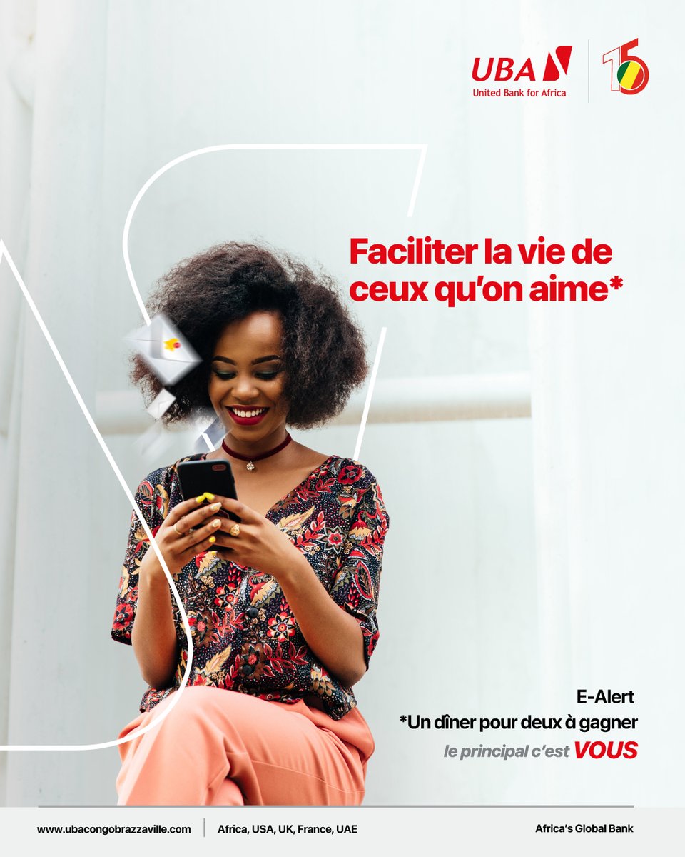Cette Saint-Valentin, offrez-vous  la liberté de choisir 💝✨

✨ Souscrivez aux SMS Alerts et ne ratez aucune transaction de vos comptes bancaires.

💳 Suivi instantané. Contrôle total. Sécurité assurée.

Et ce n’est pas tout !

📲 Activez UBA Mobile App et gérez vos opérations