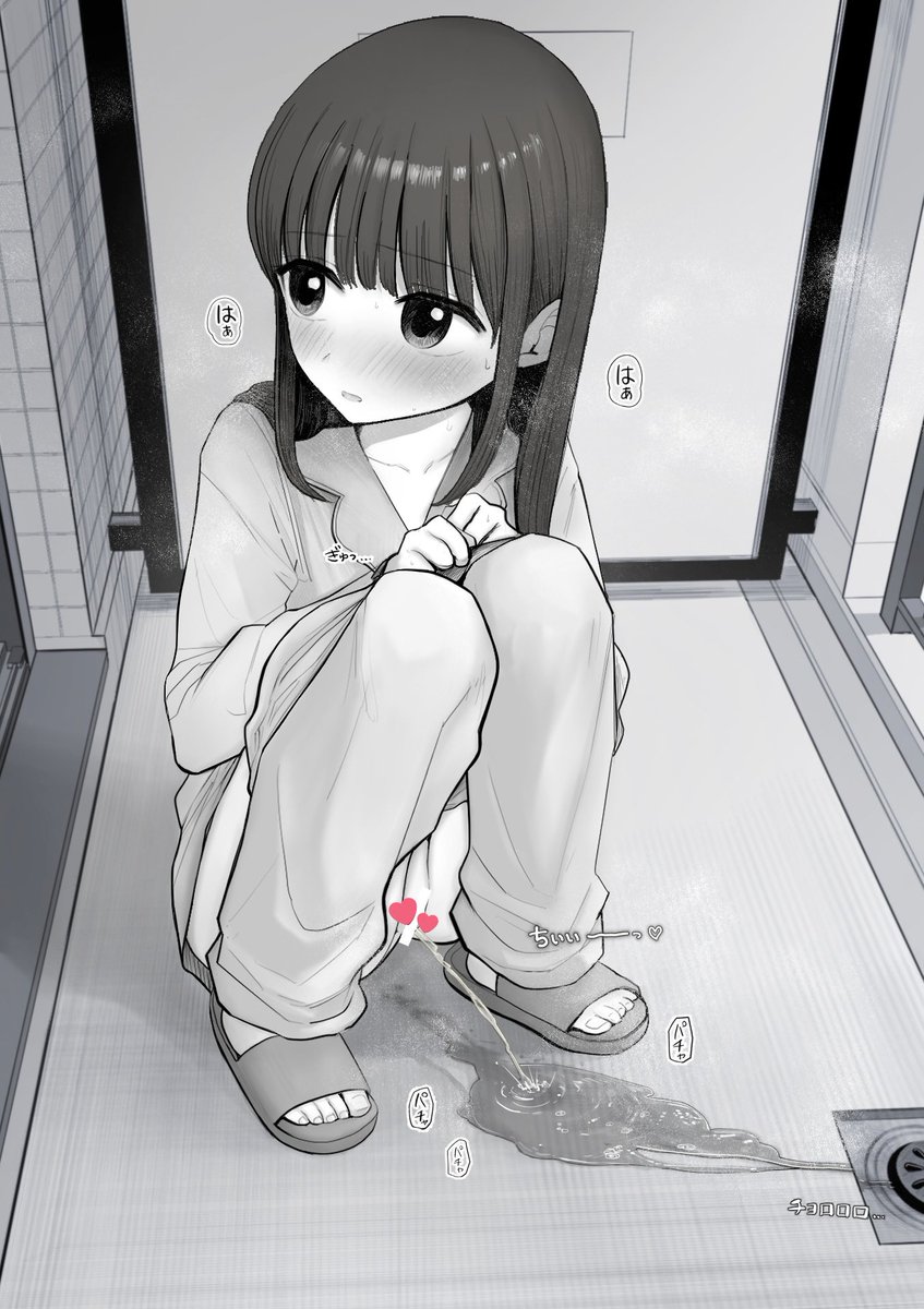 夜中にトイレ行くのが怖くて部屋のベランダでおしっこしちゃう女の子