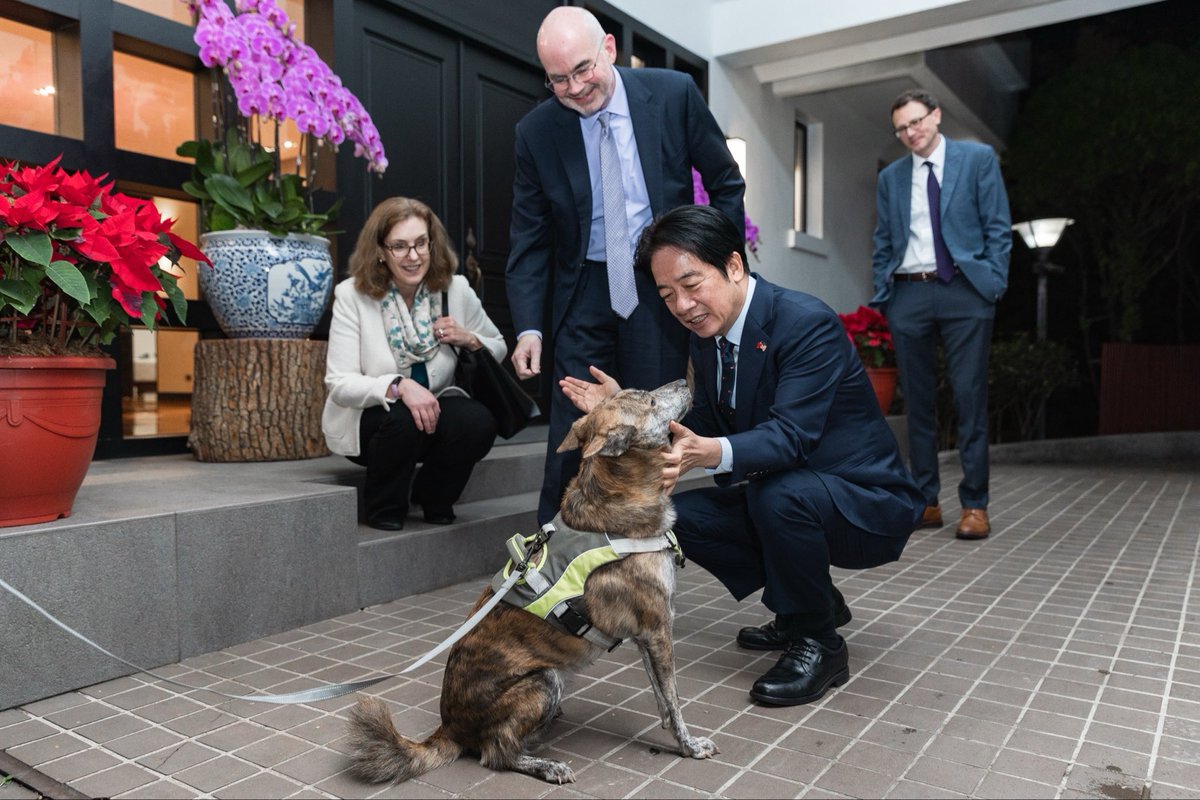 ChingteLai's tweet photo. Delighted to celebrate the upcoming lunar new year with VP @bikhim &amp; AIT Director Greene. With the year of the horse bringing strength &amp; momentum, the #Taiwan-#US partnership will continue to move forward towards greater cooperation across security, innovation, commerce &amp; more. https://t.co/vi5tUTveAN