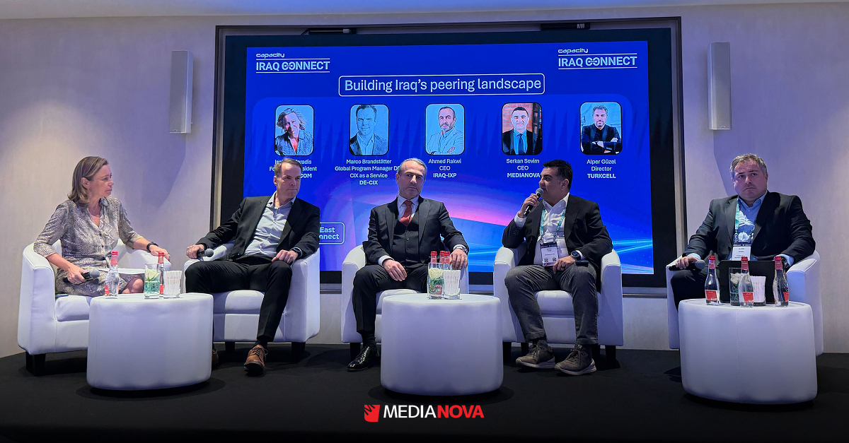 🌎 Medianova at Capacity Iraq Connect

We are proud to have our CEO, Serkan Sevim talking about the future of digital infrastructure across high-growth MEA markets. We continue investing in expanding our PoP footprint to help businesses deliver reliable digital experiences.