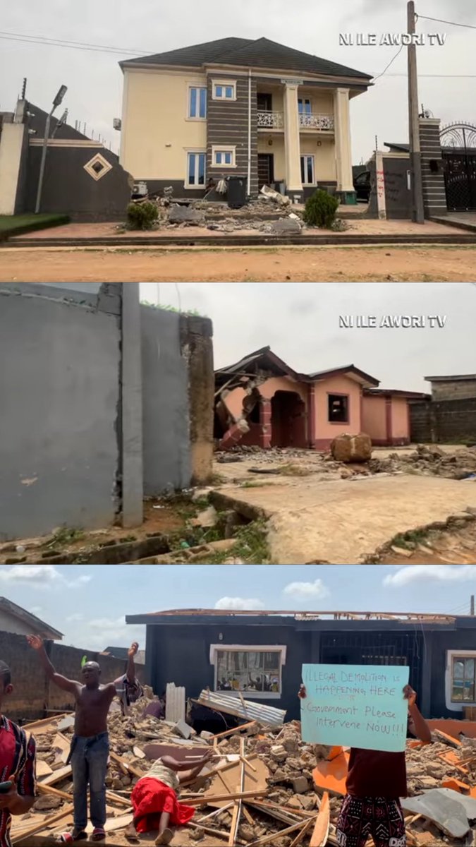 bigdaddyfemi's tweet image. ‼️PLEASE RT FOR AWARENESS‼️

FHA Surulere Estate, Command, Ipaja has been terrorized for the past two weeks by “omo onile” and “thugs” accompanied by “police officers”
They’re requesting each house pays 15.1 Million Naira for them to stop destroying house and properties