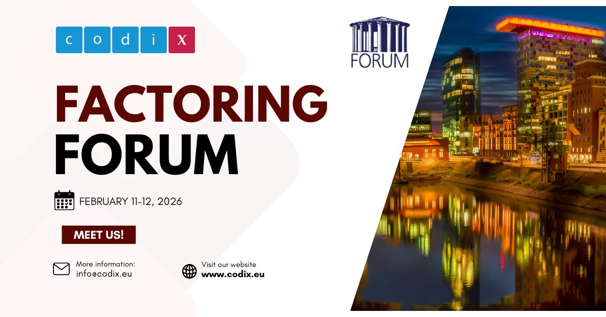 #Factoring is one of the most regulated and fast-evolving SME finance models in EU. Meet Philipp Schmidinger, CODIX Germany, at the Factoring FORUM, #Düsseldorf to discuss regulation, AI, and how smarter platforms like iMX are transforming the industry.
👉 codix.eu/en/events/fact…