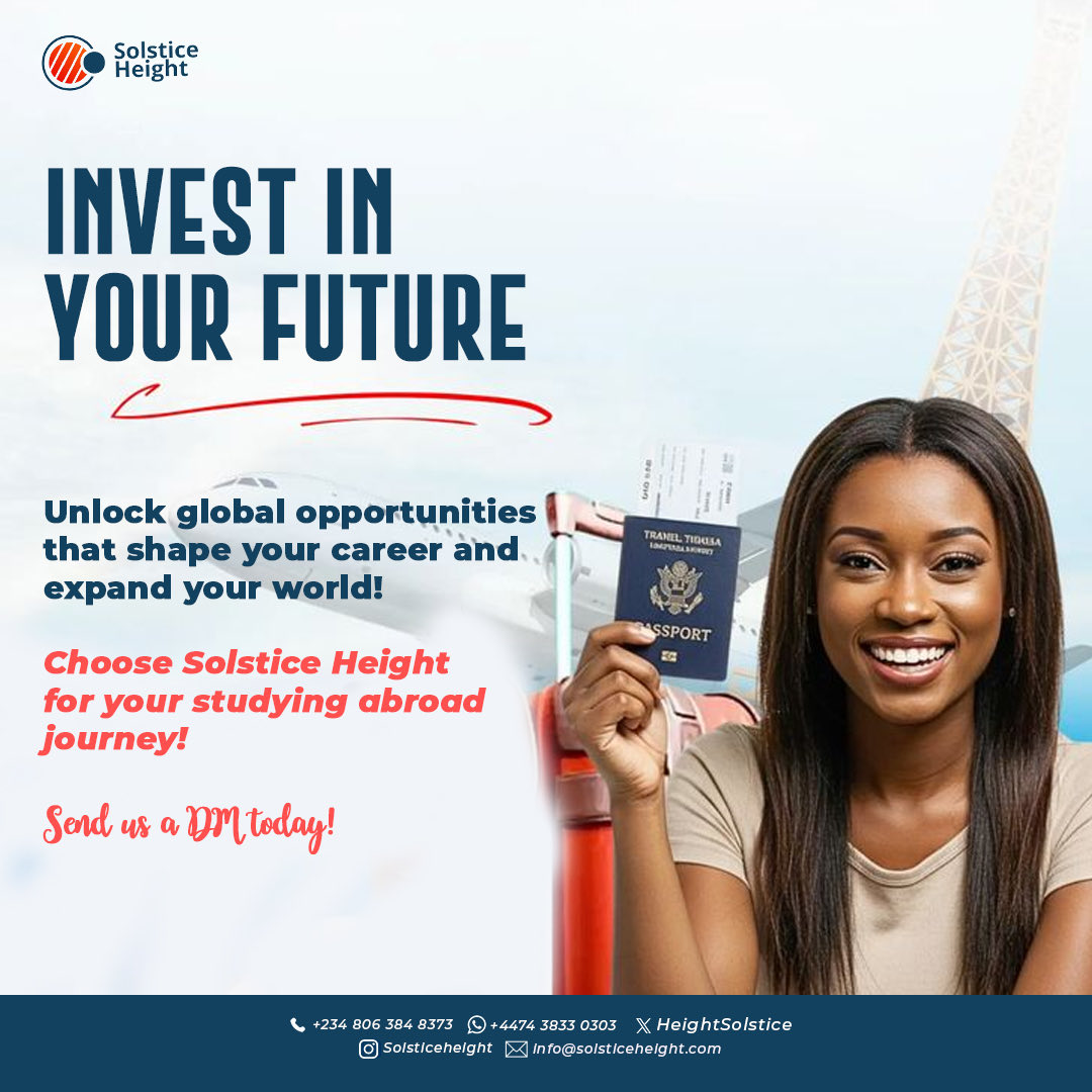 HeightSolstice's tweet image. An expense fades. An education pays dividends for life.
Invest in your education abroad now.

#GlobalEducation #InvestInYourFuture #SolsticeHeightGlobal
#TrustedGuidance
#StudyAbroadDreams