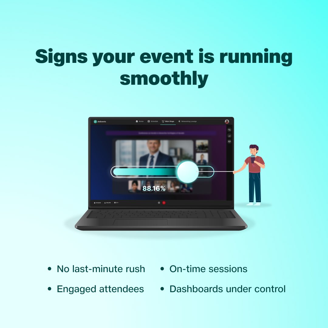 No chaos. No delays. No guesswork.
 Just events that run exactly as planned.
Explore now: jioevents.com/contactus?utm_…
 
#Jio #SmoothEvents #SmartEvents #VirtualEvent #Event