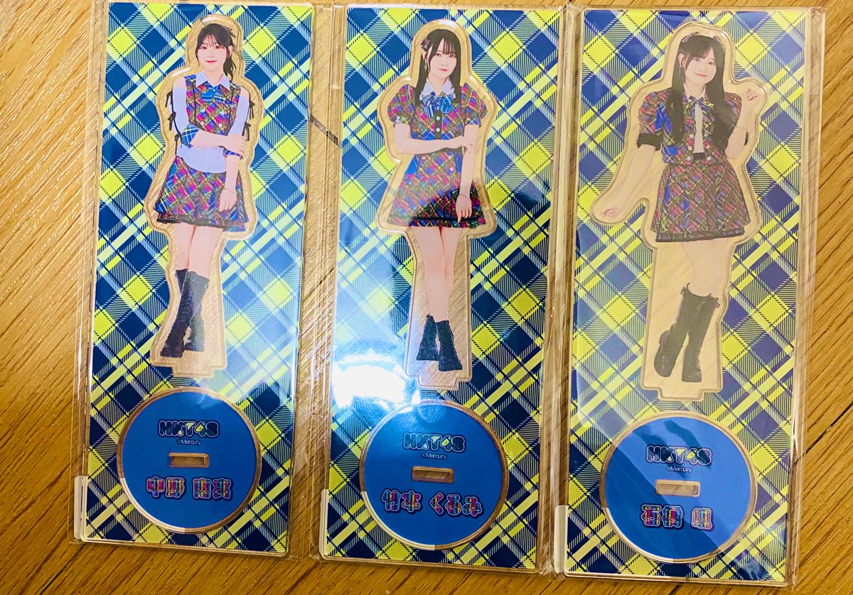 コンサートグッズの個別アクスタ届いた 🧸🐿️✨ #石橋颯 #竹本くるみ