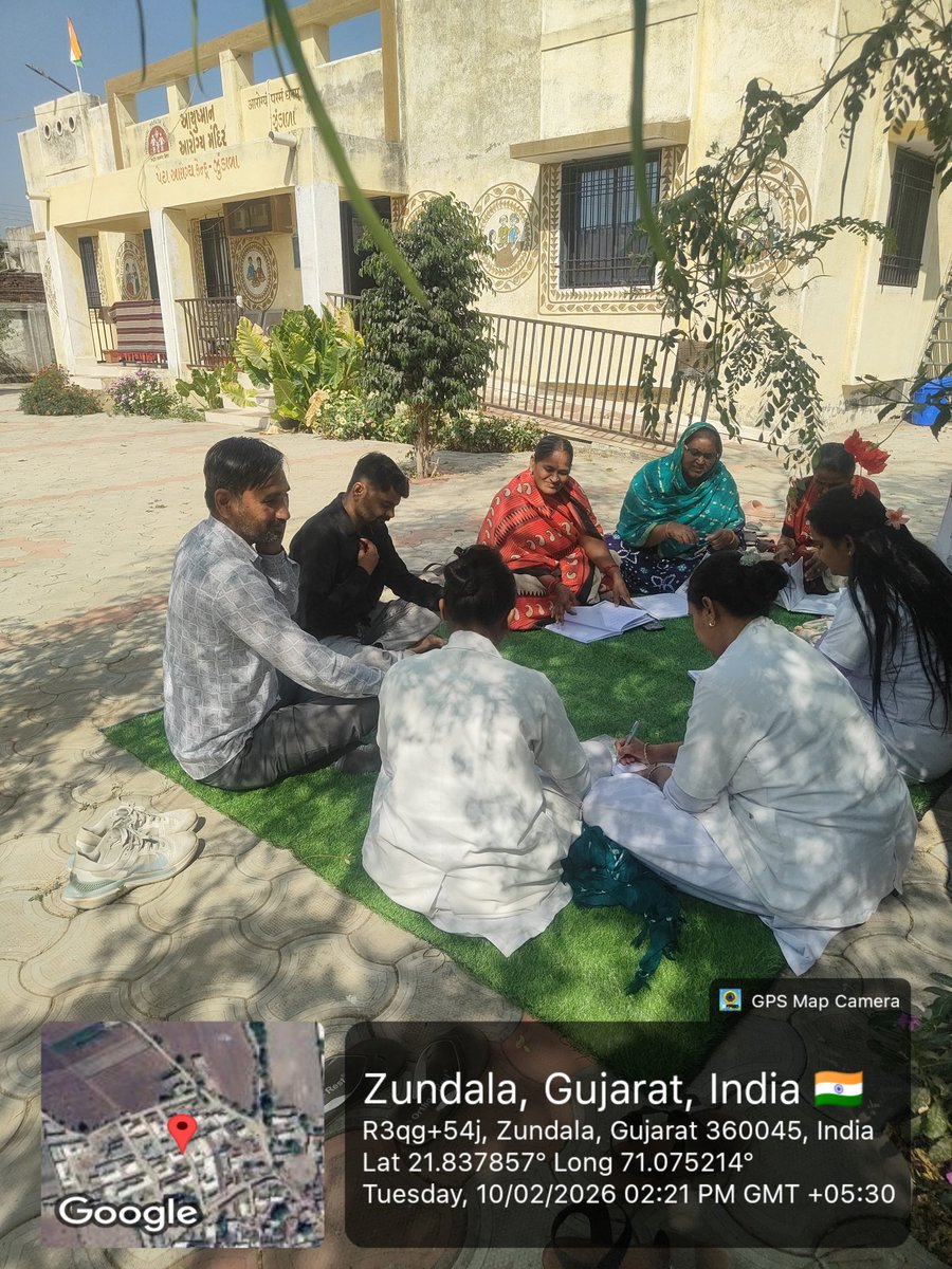 આજરોજ આયુષ્યમાન આરોગ્ય મંદિર ઝુંડાળા ખાતે "સાથી" તાલીમનું આયોજન કરવામાં આવેલ જેમાં પ્રાથમિક આરોગ્ય કેન્દ્ર જીવાપર ના મેલ તેમજ ફીમેલ સુપરવાઇઝરશ્રી ઓ દ્વારા આયુષ્યમાન આરોગ્ય મંદિર ઝુંડાળાના કર્મચારીઓને તાલીમ આપવામાં આવેલ <a href="/HealthDeptGuj/">Health Department Gujarat</a> <a href="/deshani_manish/">manish deshani</a> <a href="/thojasdan/">THOJASDAN</a> <a href="/ZundalaGPRaj/">ZUNDALA GRAM PANCHAYAT</a>