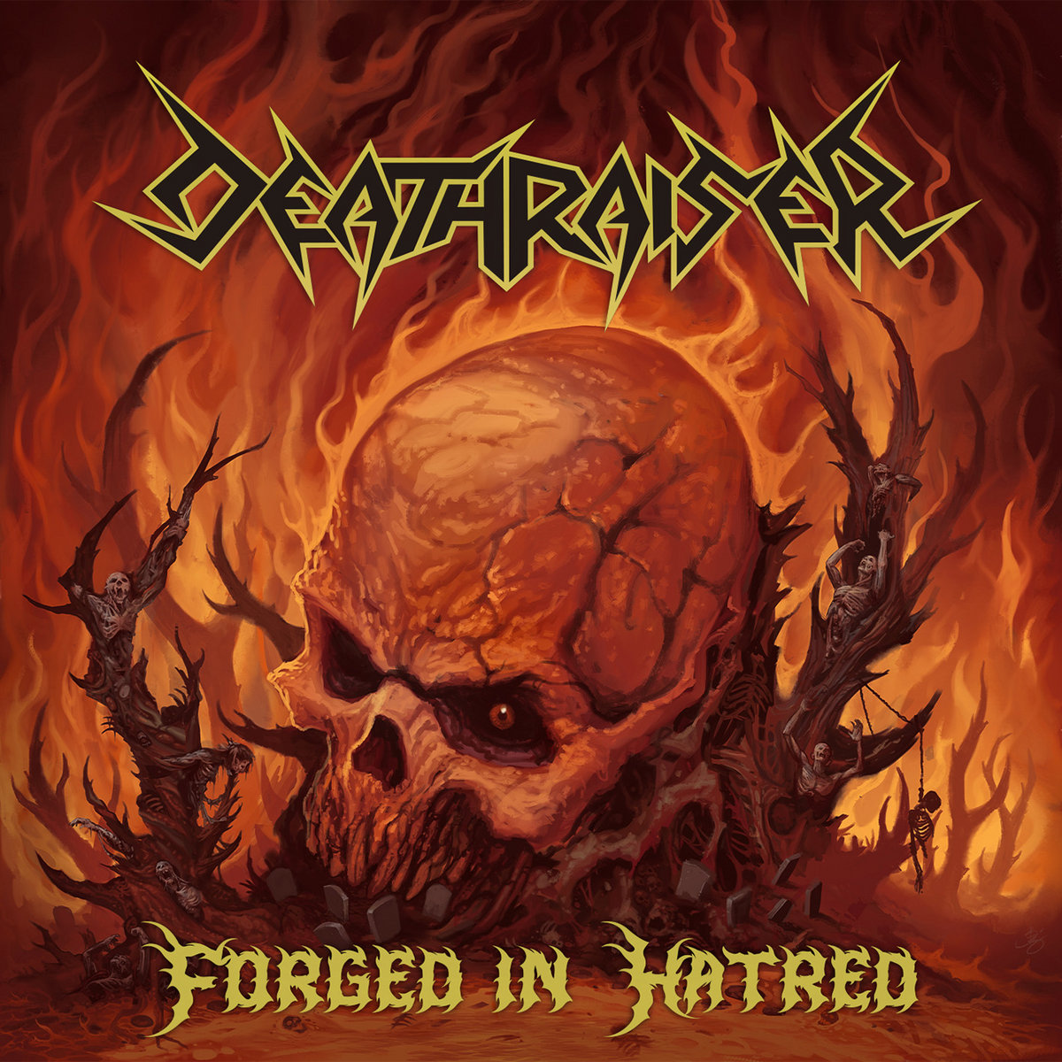 Train_Metal_2's tweet image. #Deathraiser「Forged in Hatred」26年
🇧🇷発、Thrash metalバンド。
80年代のThrash metalバンドからの影響が強く、変にモダン化もされてないからオォ！となる方も多いに違いない。
Thrash metal黄金期を体感すべく、身から委ねてていい。
アタックも強く、ちょっとした混沌さも気持ちいい。
良盤だ！