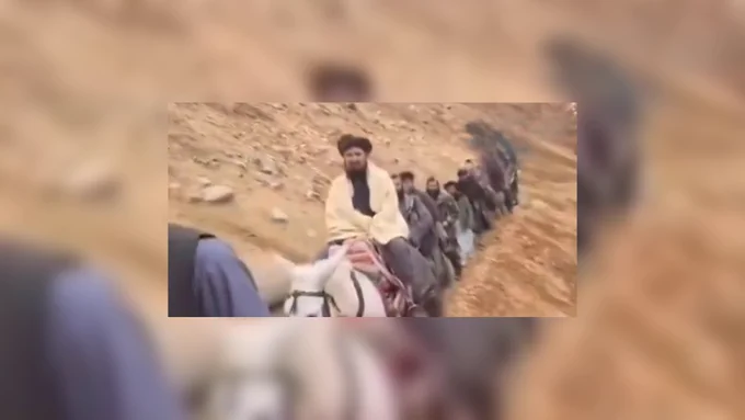 سفر رئیس ستاد ارتش طالبان با خر در بدخشان خبرساز شد