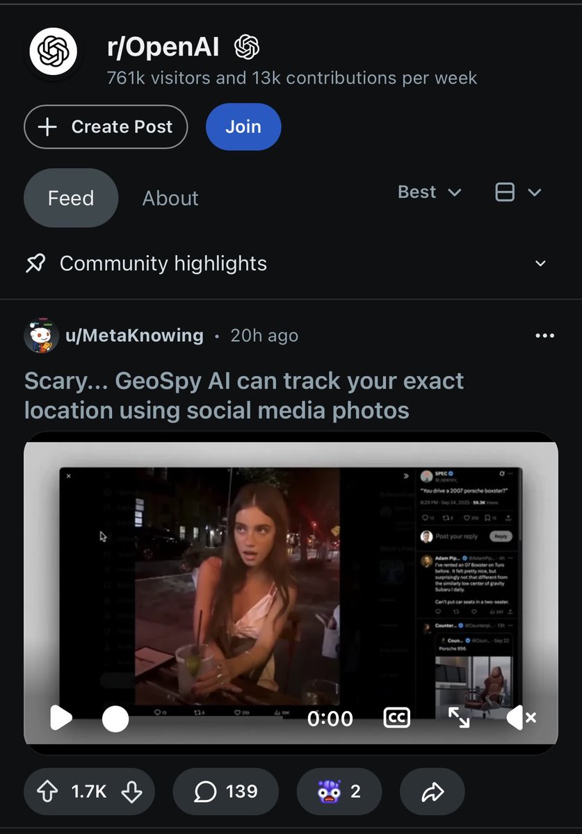 heinenbros's tweet image. We made it to the top of r/OpenAI