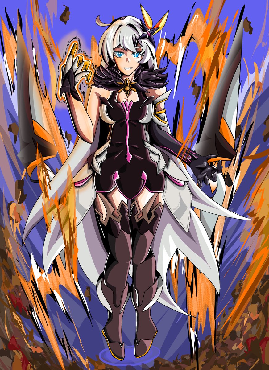 Super Agl Herrscher of the void (Kiana)
"Herrscher"Category Ki+3 and HP,ATK&amp;DEF +220%
Art by me!!
Animation in comment (by me again)
#kiana #herrscherofthevoid #dokkan