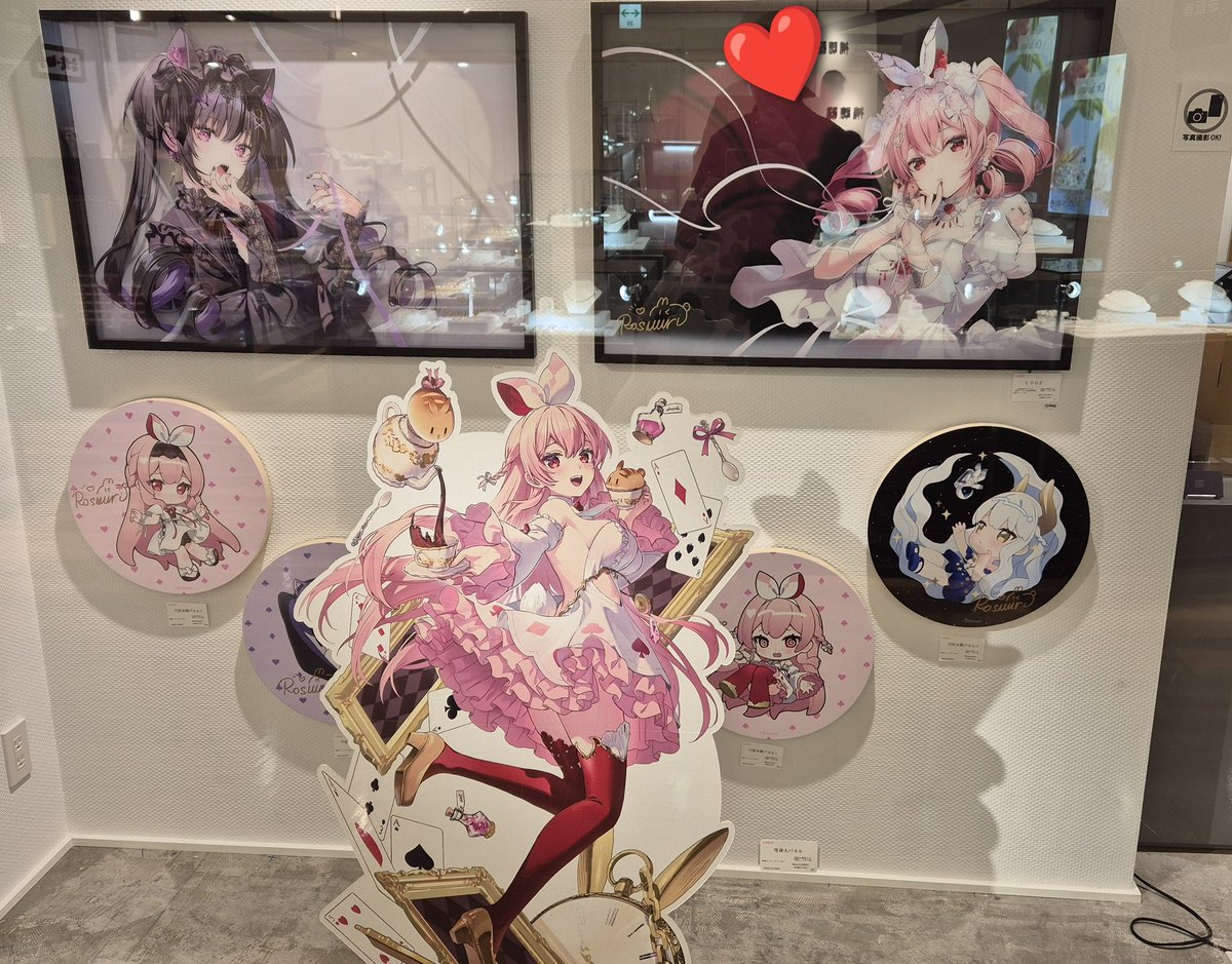 Muusche's tweet image. Last minute dash to both the Rosuuri and Yuru camp 10th anniversary exhibitions. Very succesful and fun day!