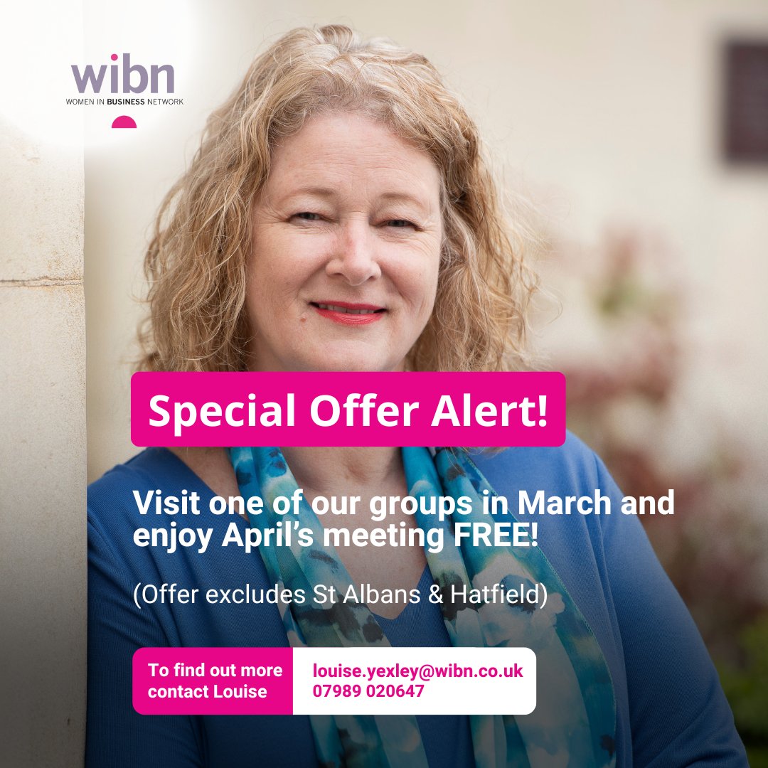 Visit any group in March &amp; get April’s meeting free — a little spring treat from us. If you want networking that builds genuine, supportive relationships between professional women, now’s the perfect time to try a meeting tinyurl.com/bddmvv3p

#networkingoffers #wibnmeetings