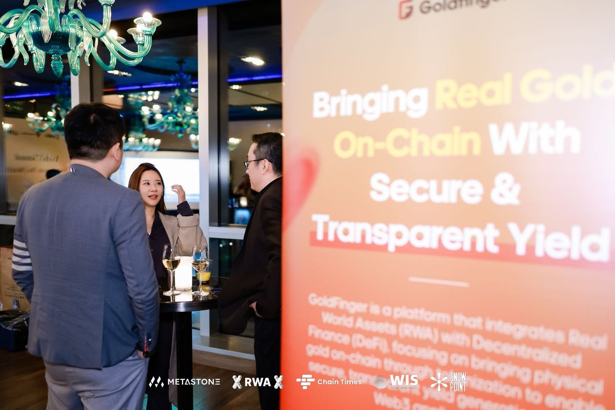 GoldFingerRWA's tweet photo. Last night’s event recap 📸

Great to be there as a sponsor and join a high-signal RWA gathering—bringing the real asset narrative to more builders and institutions.

More to build. More soon. ✨

#ConsensusHK #RWA #DeFi #GoldFinger #GF https://t.co/e2BV1XPqyb