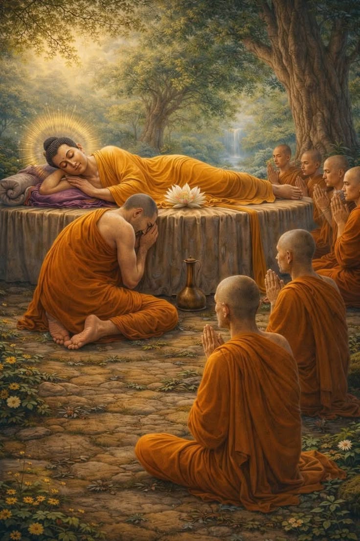 All beings in the world will surely lay aside the body. In the same way the Teacher, Such-like, unmatched in the world, the Realised One, attained to the ten strengths, the Sambuddha, has attained Final Emancipation.

- Digha Nikaya 16