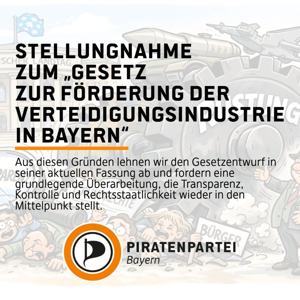 PiratenBayern's tweet photo. Sicherheit ist wichtig.

Aber Sicherheit ohne Transparenz, Kontrolle und Bürgerrechte ist keine Stärke, sondern ein Risiko.

Das lehnen wir ab.

👉 Stellungnahme: https://t.co/hQZRa8bxNy

#Piratenpartei #Transparenz #Grundrechte #Rechtsstaat #Bayern #Demokratie #Sicherheit https://t.co/1fOhRk6hu4
