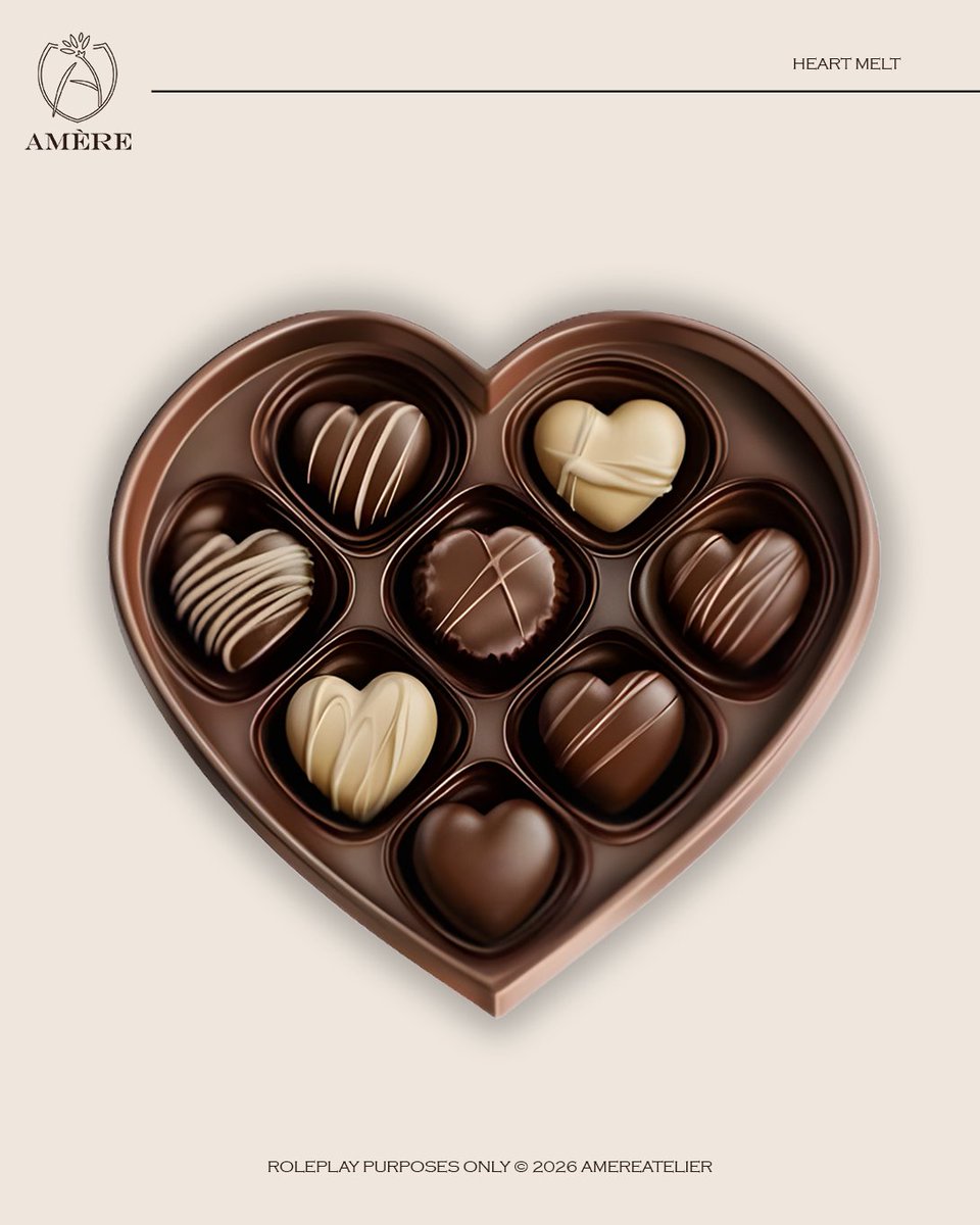 ⠀
Inside the box:

🤎 Heart Melt (1 set)
- Heart Dark Choco
- Heart Milk Choco
⠀