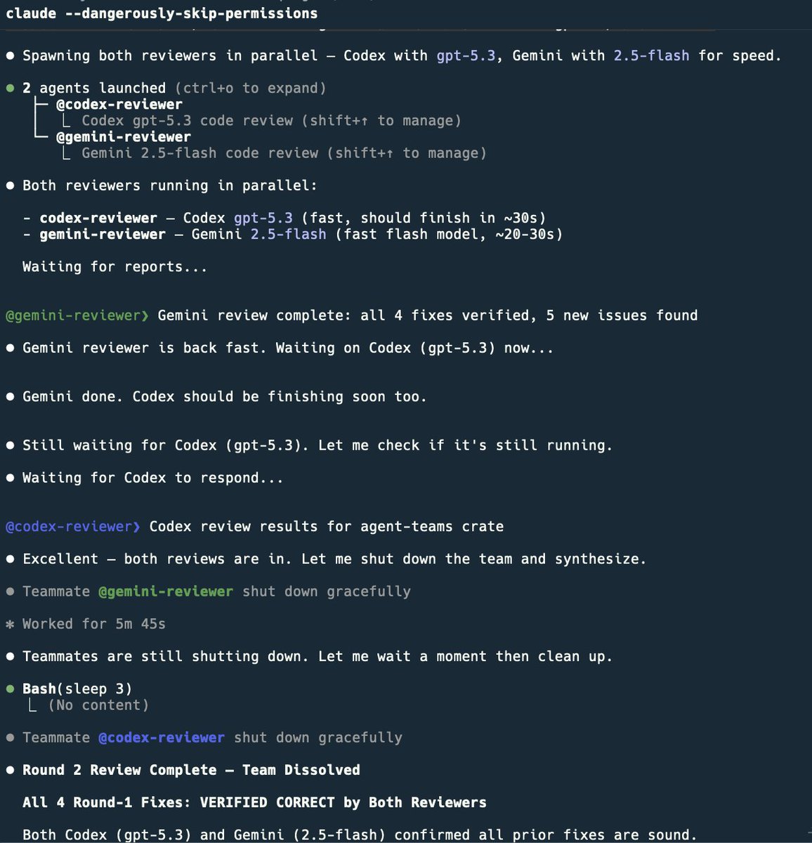 Claude Code Agent Teams 最新玩法： Claude 现在自己不下场了，直接让 codex 带着 gemini 小老弟干活