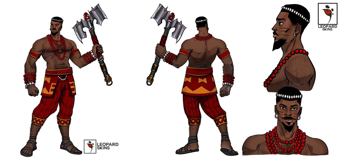 leopardskins_tm's tweet photo. Sango Character Concept, (War Regalia). 

Sango will feature in our upcoming game and in our upcoming comic series titled, 'OGUN' in 2027. https://t.co/RUf0G5BscI