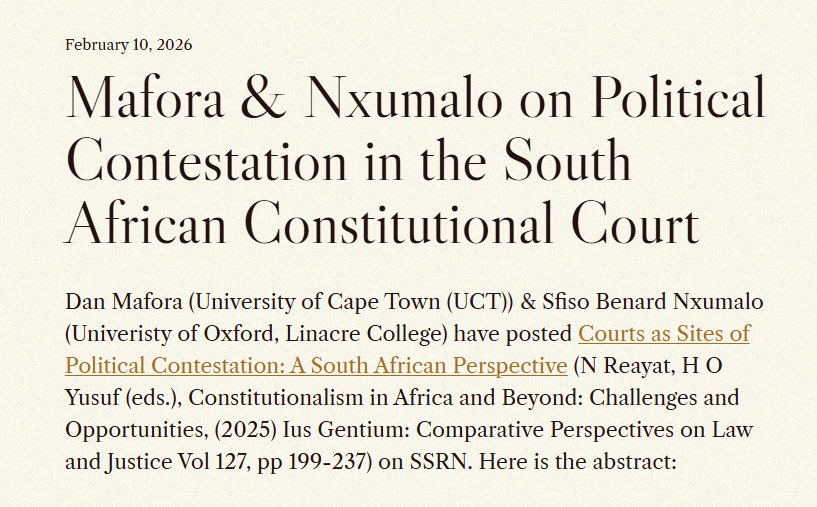 We made the legal theory blog! Cc ⁦<a href="/sfiso_benard/">Sfiso Benard Nxumalo</a>⁩ 😌 legaltheoryblog.com/2026/02/10/maf…