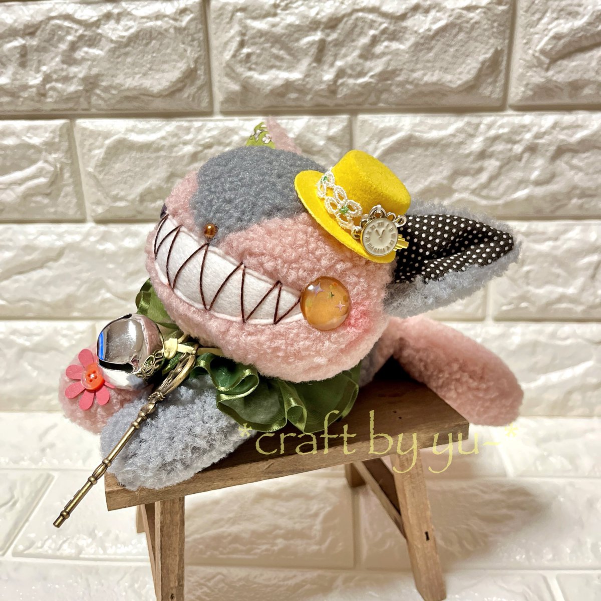 くたくたチェシャ猫ちゃんができました！オッドアイで春らしい黄色の 