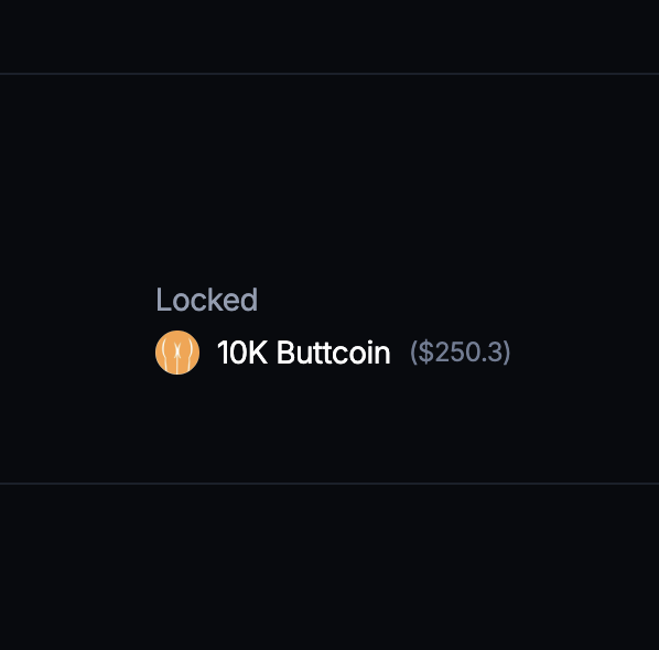 lock up your butts
10,000 $buttcoin - 1 $bitcoin