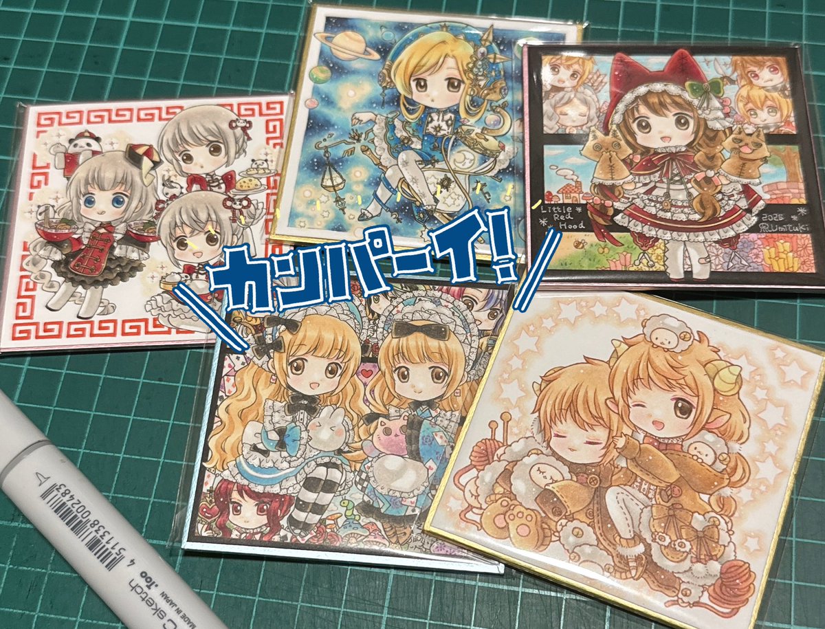 完成しました˚✧₊⁎あと1枚描きたかったのですが間に合いませんでした。。😖💦
お礼の作品やオーダー作品・フリマ出品用も少しずつ進めます˚✧₊⁎✍️
#wip