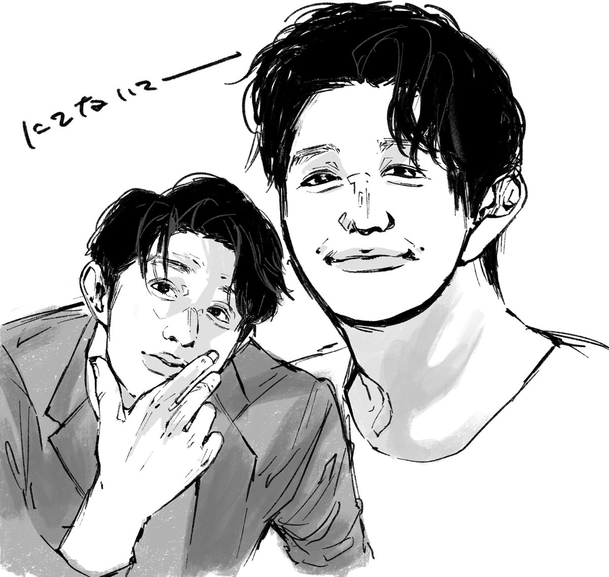 8時まで耐えられなくて、何をしたらいいか考えて、この世で1番結婚したい人間を描きました………ハァ……亮平、また今度練習するから待ってて……………