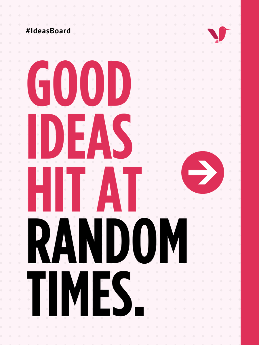 Good ideas hit at random times.

Ideas Board captures them. Save notes, images, drafts. Turn into posts when ready.

Never lose an idea: vrl.link/1p