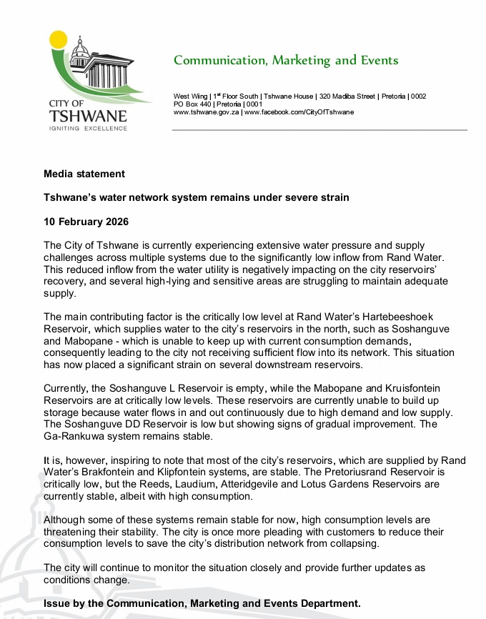 City of Tshwane tweet media