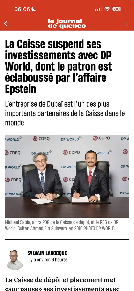 C’est sous la direction de Michael Sabia que l’institution a commencé à tisser des liens avec DP World et M. Sulayem.