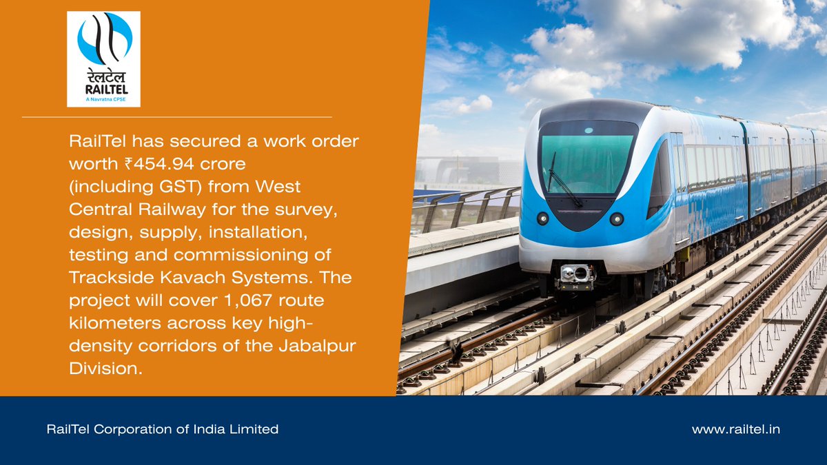 RailTel's tweet image. #RailTel #WorkOrder #Order