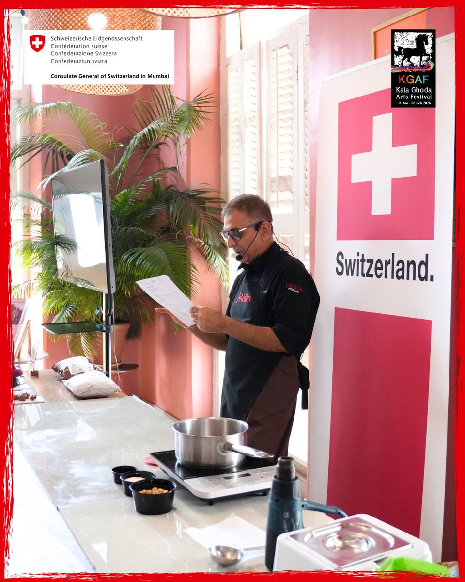 kgafest's tweet photo. ‘A Love Letter to Swiss Chocolate’ at the 26th Kala Ghoda Arts Festival was made even more special with the support of the Swiss Consulate. 🍫 

Thank you for bringing a taste of Switzerland to the festival and helping create an experience that was rich and truly memorable. 😋 https://t.co/48zSY0rSSe