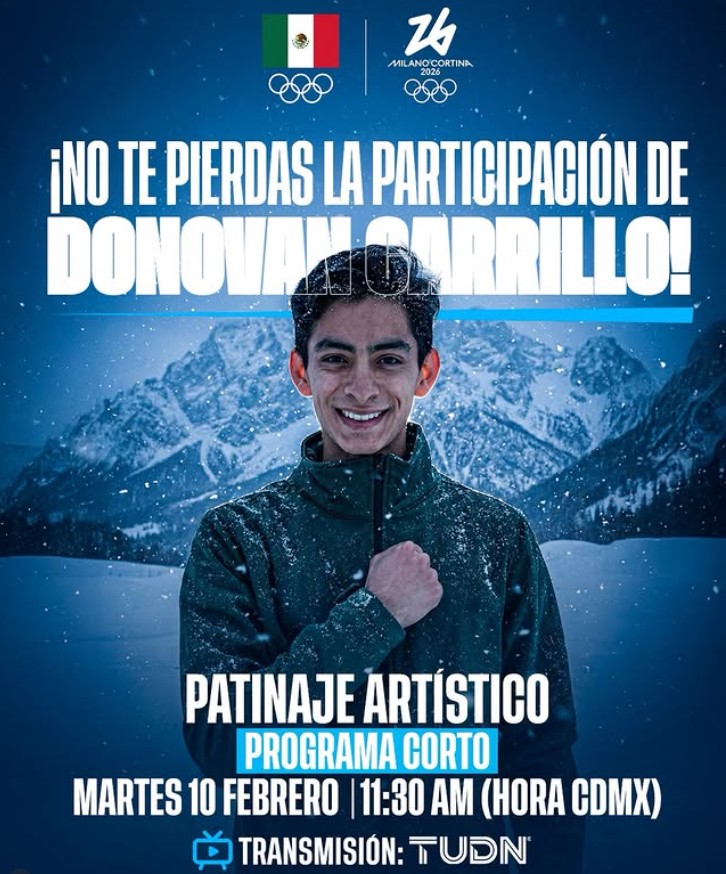 El atleta mexicano @donovandcarr compite hoy a las 6:30 p.m. (tiempo de Italia) en la categoría de patinaje artístico.

L'atleta messicano @donovandcarr oggi alle 18:30 (ora italiana) nella categoria pattinaggio artistico.