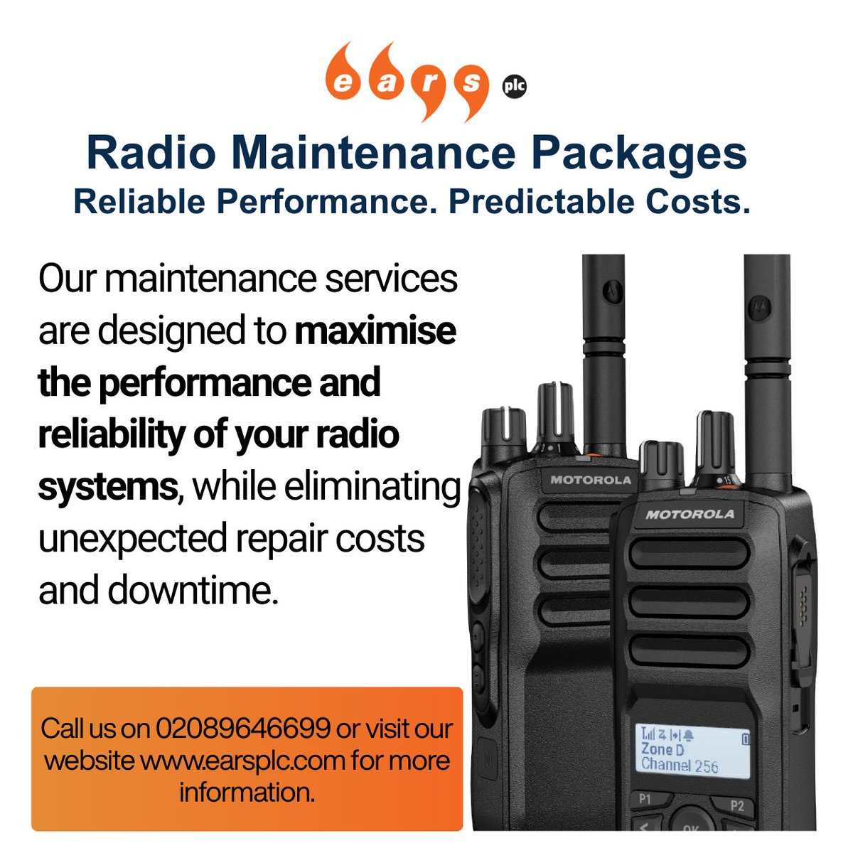 EARSplc's tweet photo. Hand Portable Radio Maintenance, Base Station &amp; Repeater Maintenance

24/7 emergency call-out service

Choose Maintenance Contracts That Suit Your Needs

Contact Us Now for further enquiry
+44 (0) 20 8964 6699
info@earsplc.com

#earsplc #communication #radiocommunication https://t.co/7mbgmxIIwC